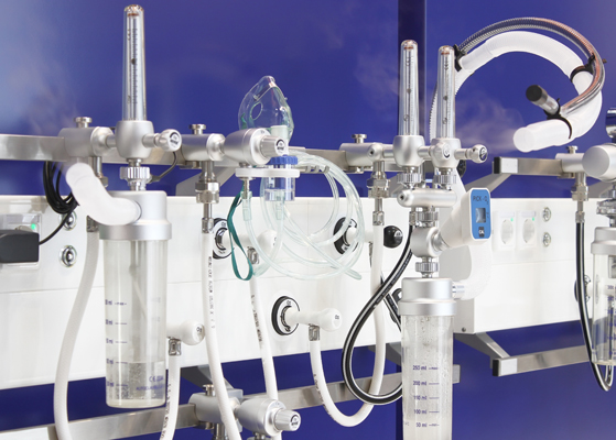 Close up view of hospital equipment